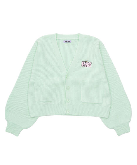 ロゴ刺繍ニットカーディガン[商品：PN25AW-026] - PUNYUS Online Store