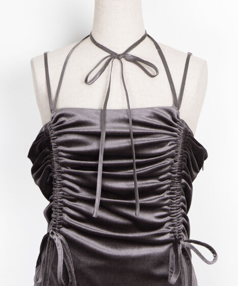 ドロストベロアキャミワンピース[商品：PN25AW-029] - PUNYUS Online