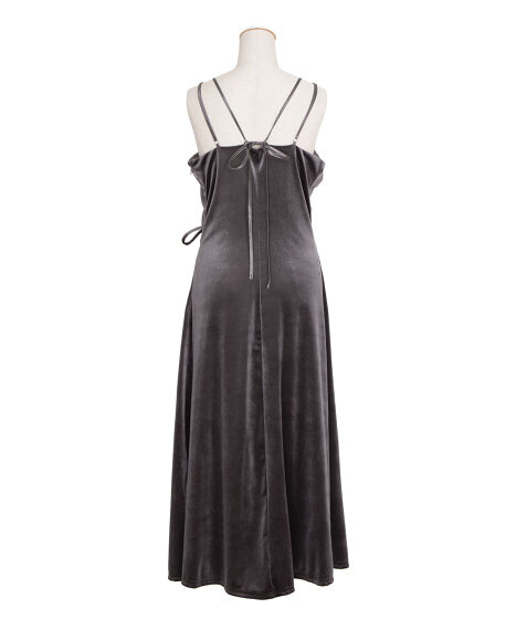 NoDress（ノードレス） ベロアキャミソール ワンピ/ドレス ドロストベロアキャミワンピース[商品：PN25AW-029] - PUNYUS Online