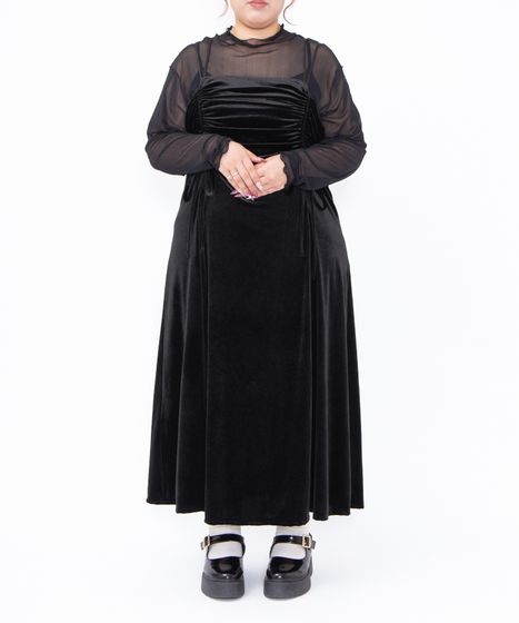 ちょろワンピース ドロストベロアキャミワンピース[商品：PN25AW-029] - PUNYUS Online