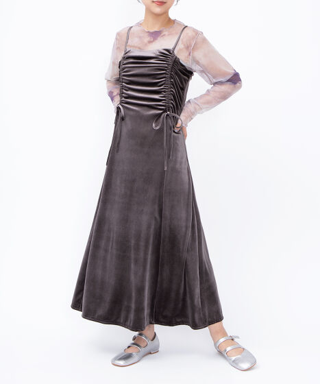 ドロストベロアキャミワンピース[商品：PN25AW-029] - PUNYUS Online