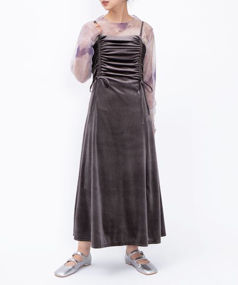 ドロストベロアキャミワンピース[商品：PN25AW-029] - PUNYUS Online