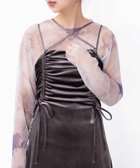 ドロストベロアキャミワンピース[商品：PN25AW-029] - PUNYUS Online