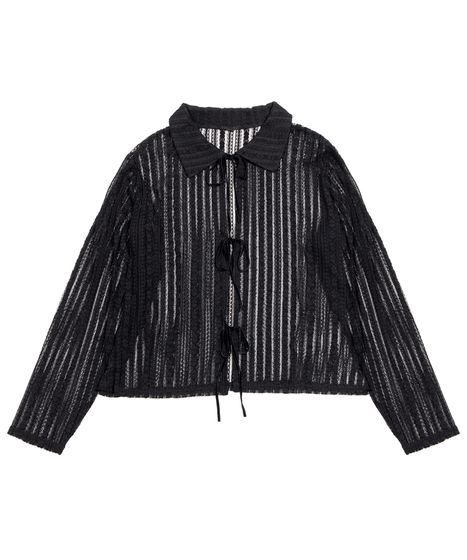 フロントリボンレースシャツ[商品：PN25AWR-002] - PUNYUS Online