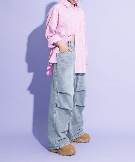 ニータックデニムバギーパンツ[商品：PN25AWR-004] - PUNYUS Online