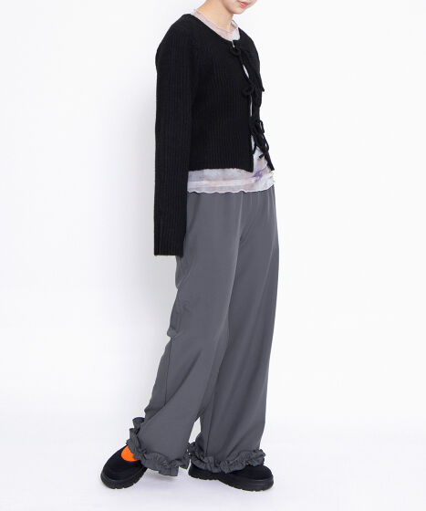 フリルスラックスパンツ[商品：PN25AWR-010] - PUNYUS Online Store