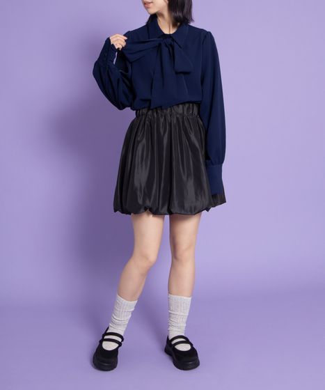 リボン付きブラウス[商品：PN25AWR-012] - PUNYUS Online Store / 公式通販