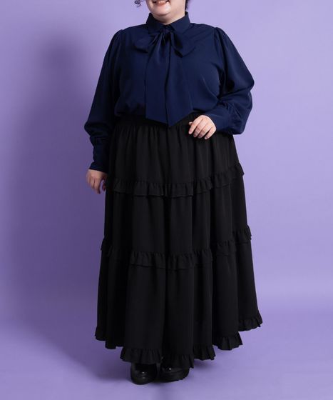 リボン付きブラウス[商品：PN25AWR-012] - PUNYUS Online Store / 公式通販