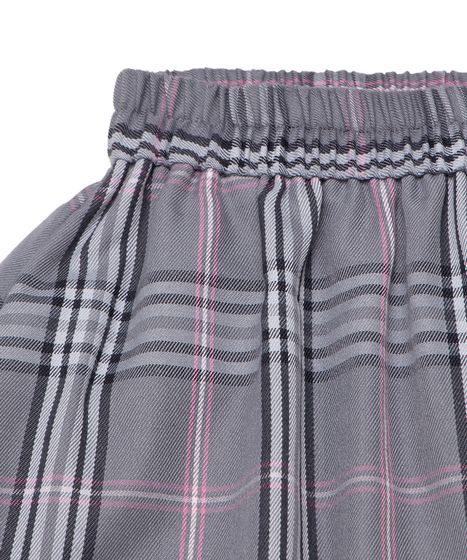 アシンメトリーチェックフリルロングスカート[商品：PN25AWR-013