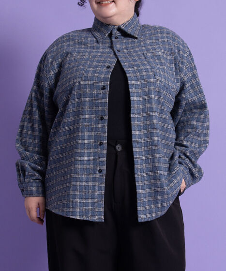 チェックビッグシャツ[商品：PN25AWR-016] - PUNYUS Online Store