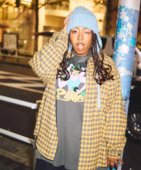 チェックビッグシャツ[商品：PN25AWR-016] - PUNYUS Online Store