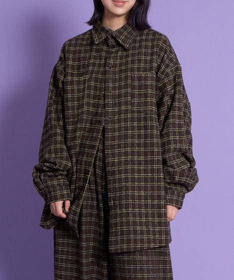 チェックビッグシャツ[商品：PN25AWR-016] - PUNYUS Online Store