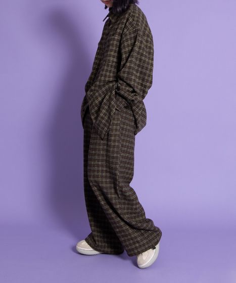 チェックワイドイージーパンツ[商品：PN25AWR-017] - PUNYUS Online