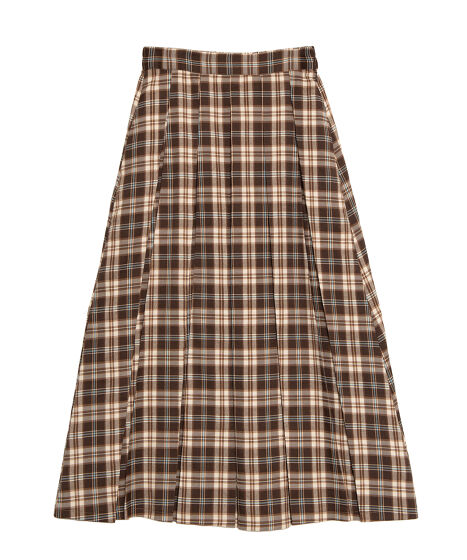 チェックプリーツロングスカート[商品：PN25AWR-019] - PUNYUS