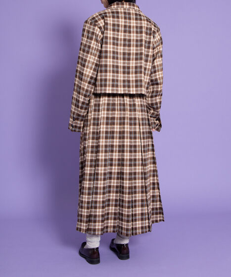 チェックプリーツロングスカート[商品：PN25AWR-019] - PUNYUS Online