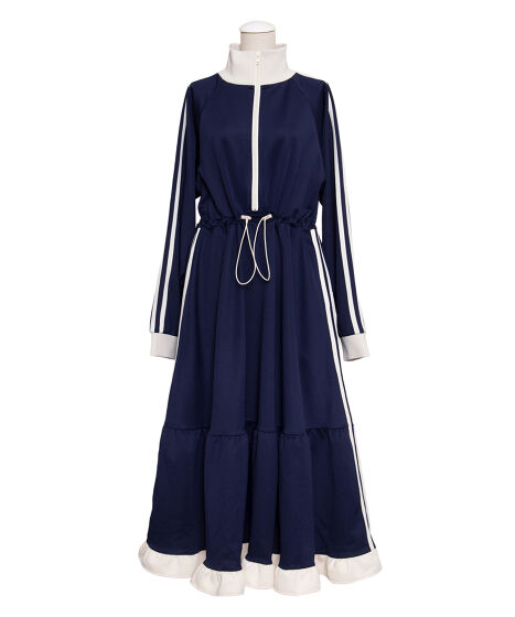 フリルジャージワンピース[商品：PN25AWR-024] - PUNYUS Online Store