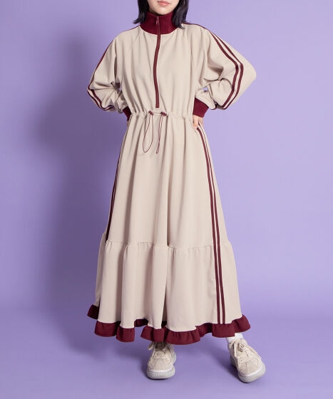 フリルジャージワンピース[商品：PN25AWR-024] - PUNYUS Online Store