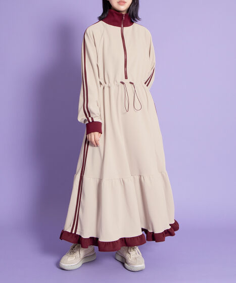 フリルジャージワンピース[商品：PN25AWR-024] - PUNYUS Online Store