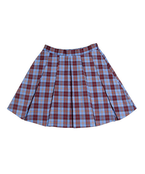 ボックスプリーツチェックミニスカート[商品：PN25AWR-026] - PUNYUS