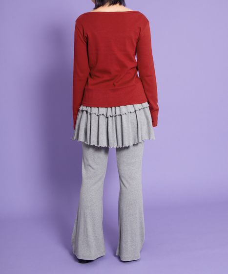 フリルレイヤードフレアパンツ[商品：PN25AWR-028] - PUNYUS Online