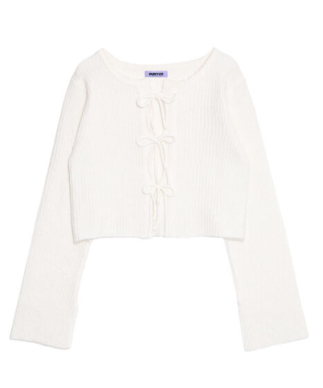 フロントリボンカーディガン[商品：PN25AWR-032] - PUNYUS Online