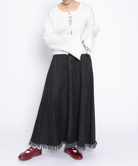 フロントリボンカーディガン[商品：PN25AWR-032] - PUNYUS Online