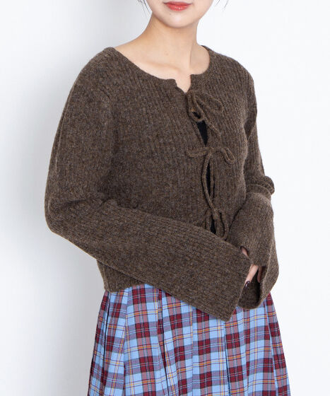 フロントリボンカーディガン[商品：PN25AWR-032] - PUNYUS Online