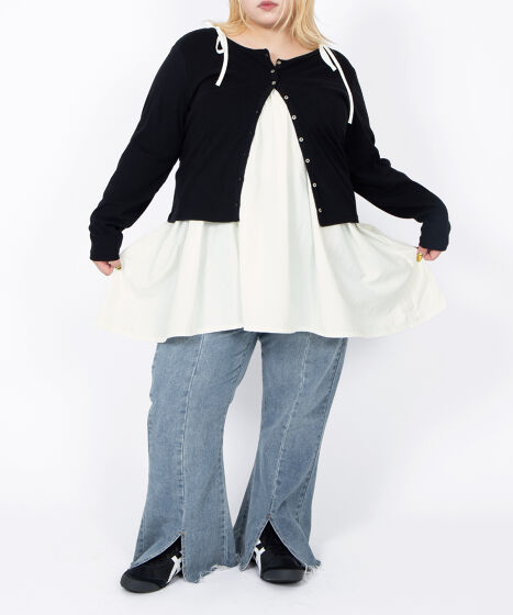 ナイロンリメイクキャミワンピース[商品：PN25AWR-034] - PUNYUS