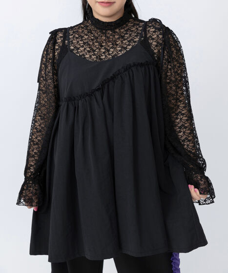 ナイロンリメイクキャミワンピース[商品：PN25AWR-034] - PUNYUS