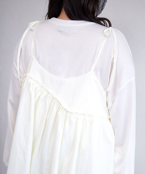 ナイロンリメイクキャミワンピース[商品：PN25AWR-034] - PUNYUS