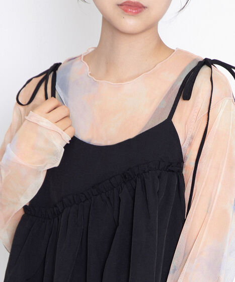 ナイロンリメイクキャミワンピース[商品：PN25AWR-034] - PUNYUS