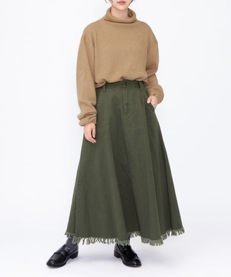 フリンジロングスカート[商品：PN25AWR-036] - PUNYUS Online Store