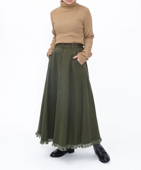 フリンジロングスカート[商品：PN25AWR-036] - PUNYUS Online Store