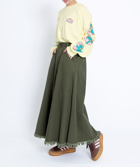 フリンジロングスカート[商品：PN25AWR-036] - PUNYUS Online Store