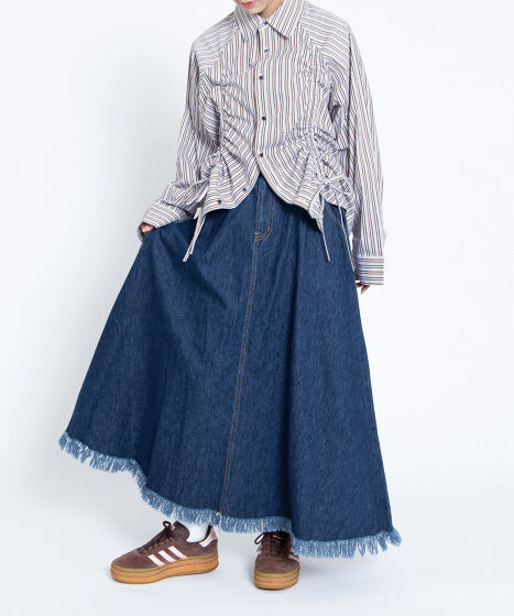 フリンジロングスカート[商品：PN25AWR-036] - PUNYUS Online Store