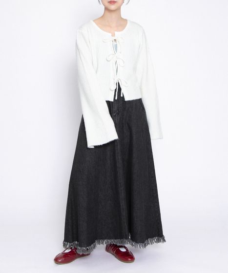 フリンジロングスカート[商品：PN25AWR-036] - PUNYUS Online Store