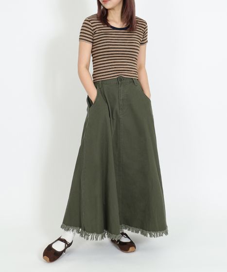 フリンジロングスカート[商品：PN25AWR-036] - PUNYUS Online Store