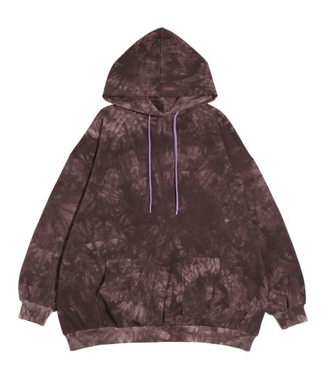 MIDAS ダークパープル タイダイ柄 パーカー ROOPTOKYO（ループトウキョウ）の「TIE-DYE GILDAN HOODIE タイダイ柄
