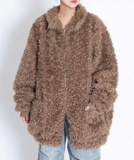 ラス卜!!♡レア♡もこもこプードル♡着画 もこもこプードルブルゾン[商品：PN25AWR-042] - PUNYUS Online Store