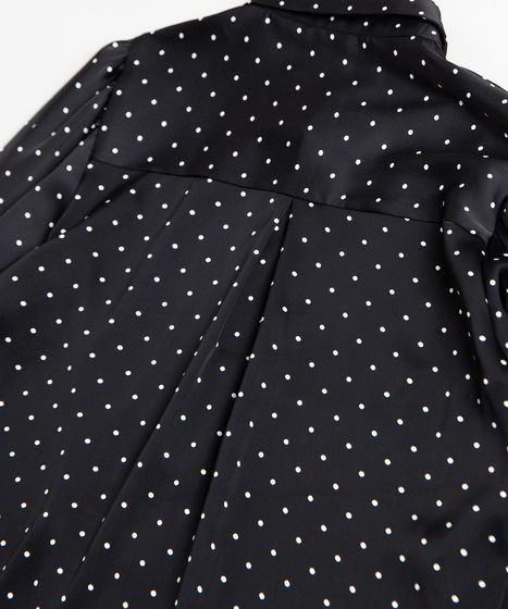 リボン付きドットブラウス[商品：PN25AWR-045] - PUNYUS Online Store