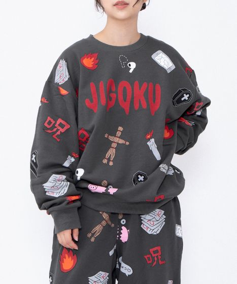 新サイズ】天国と地獄総柄スウェット[商品：PN25SS-001-1-15] - PUNYUS
