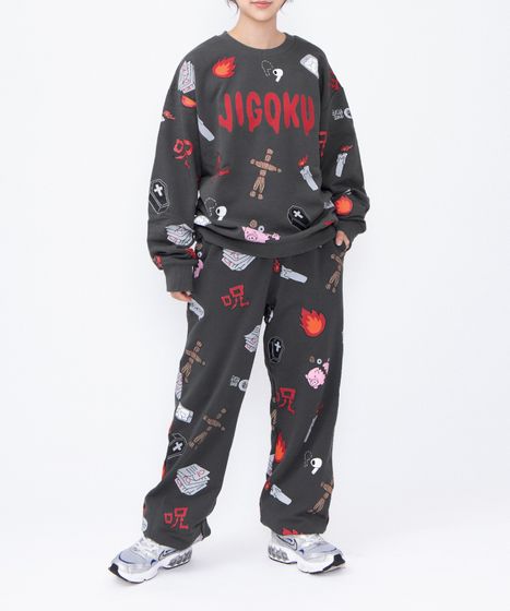新サイズ】天国と地獄総柄スウェット[商品：PN25SS-001-1-15] - PUNYUS