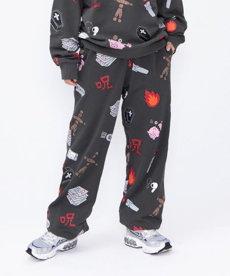 新サイズ】天国と地獄総柄スウェットパンツ[商品：PN25SS-001-2-15