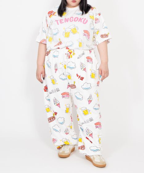 新サイズ】天国と地獄総柄スウェットパンツ[商品：PN25SS-001-2-15