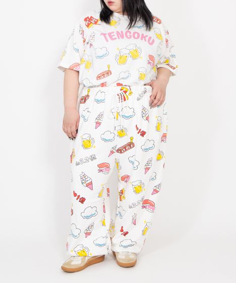 新サイズ】天国と地獄総柄スウェットパンツ[商品：PN25SS-001-2-15