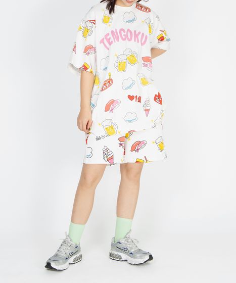 新サイズ】天国と地獄総柄スウェットショートパンツ[商品：PN25SS-001