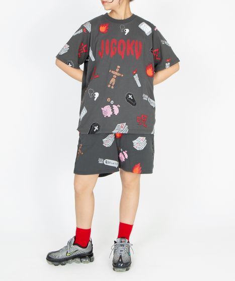 新サイズ】天国と地獄総柄Tシャツ[商品：PN25SS-001-4-15] - PUNYUS