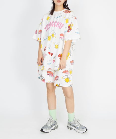 新サイズ】天国と地獄総柄Tシャツ[商品：PN25SS-001-4-15] - PUNYUS