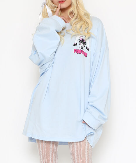 Rabbit girlビッグロンT[商品：PN25SS-007] - PUNYUS Online Store