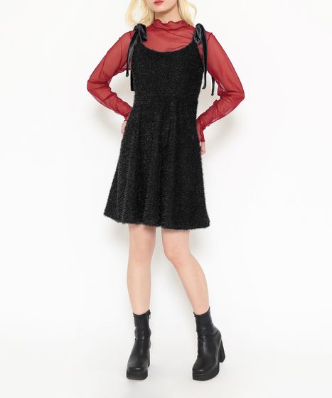 00s 希少 LIZLISA リボン&くるみボタン ウールプリーツキャミワンピ ショルダーリボンキャミワンピース[商品：PN25SS-008] - PUNYUS Online